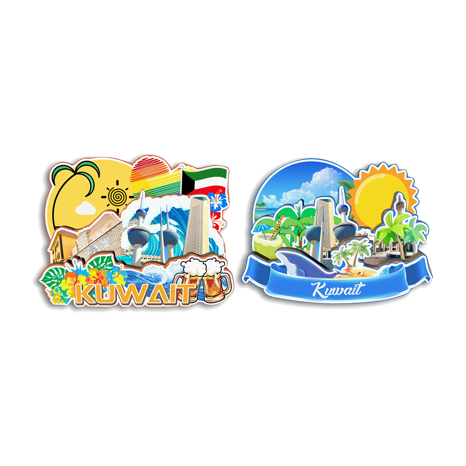 Kuwait Fridge Magnet Travel Souvenir Gift Handmade Decorative Refrigerator Sticker Home