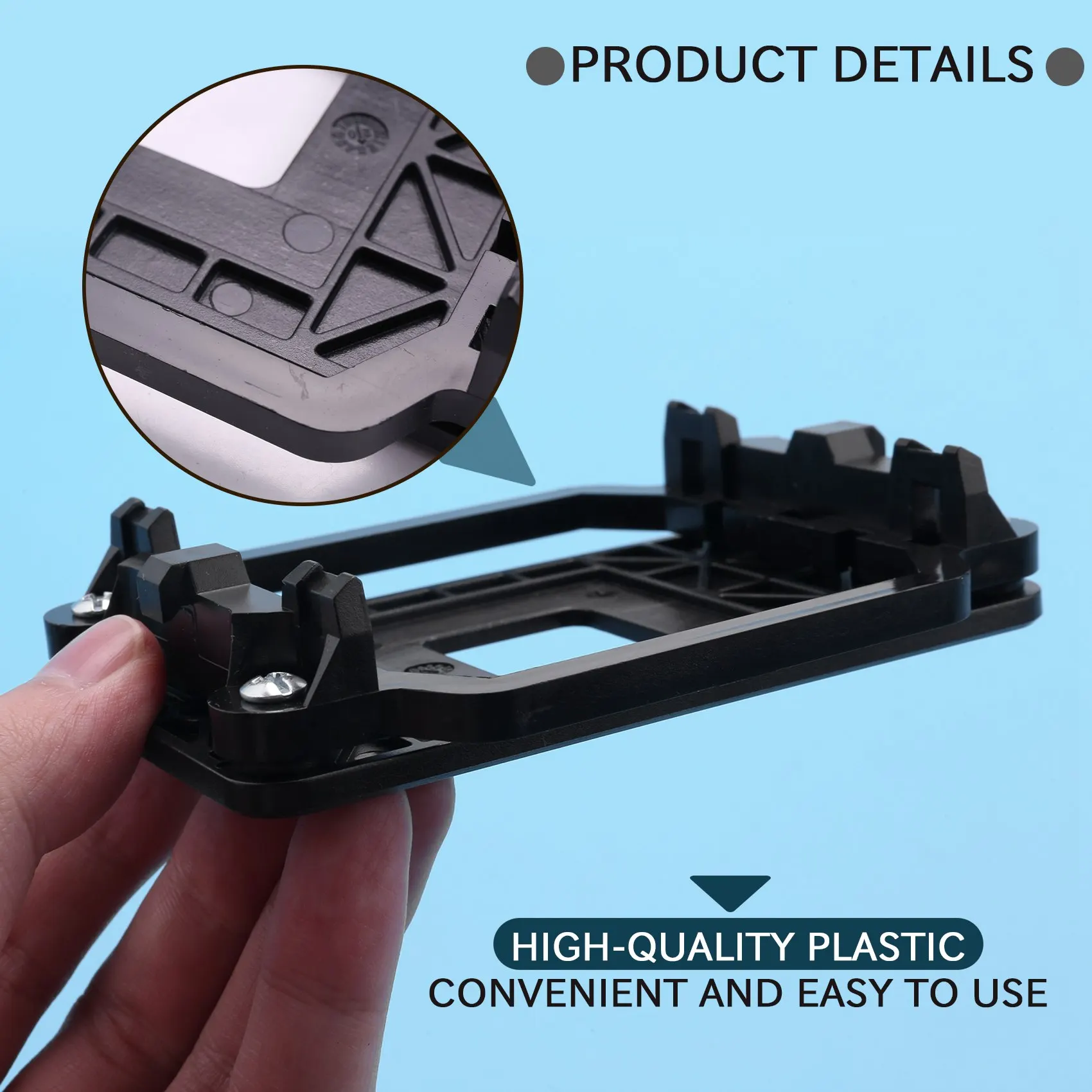 Base de ventilador CPU Supernew de plástico negro para enchufe AMD AM2 AM3