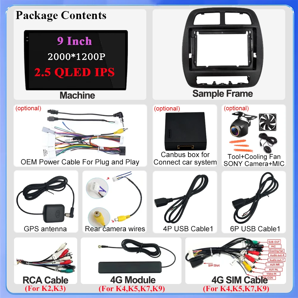 أندرويد 15 Carplay السيارات واي فاي + 5G لرينو كويد K-ZE داسيا ربيع 2015-2019 راديو السيارة الوسائط المتعددة مشغل فيديو نظام تحديد المواقع 2din ستيريو