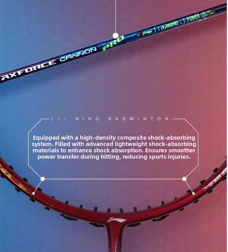 

New Li Ning Thunder Small Steel Cannon pro Badminton Raet Offensive Full Carbon Fiber Lightweight Sports Fitn