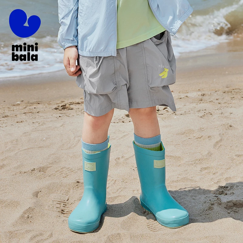 

Mini Bala Shorts Kids Unisex 2025 Summer Cool Touch Color Block Loose Fit Outdoor Play Pants