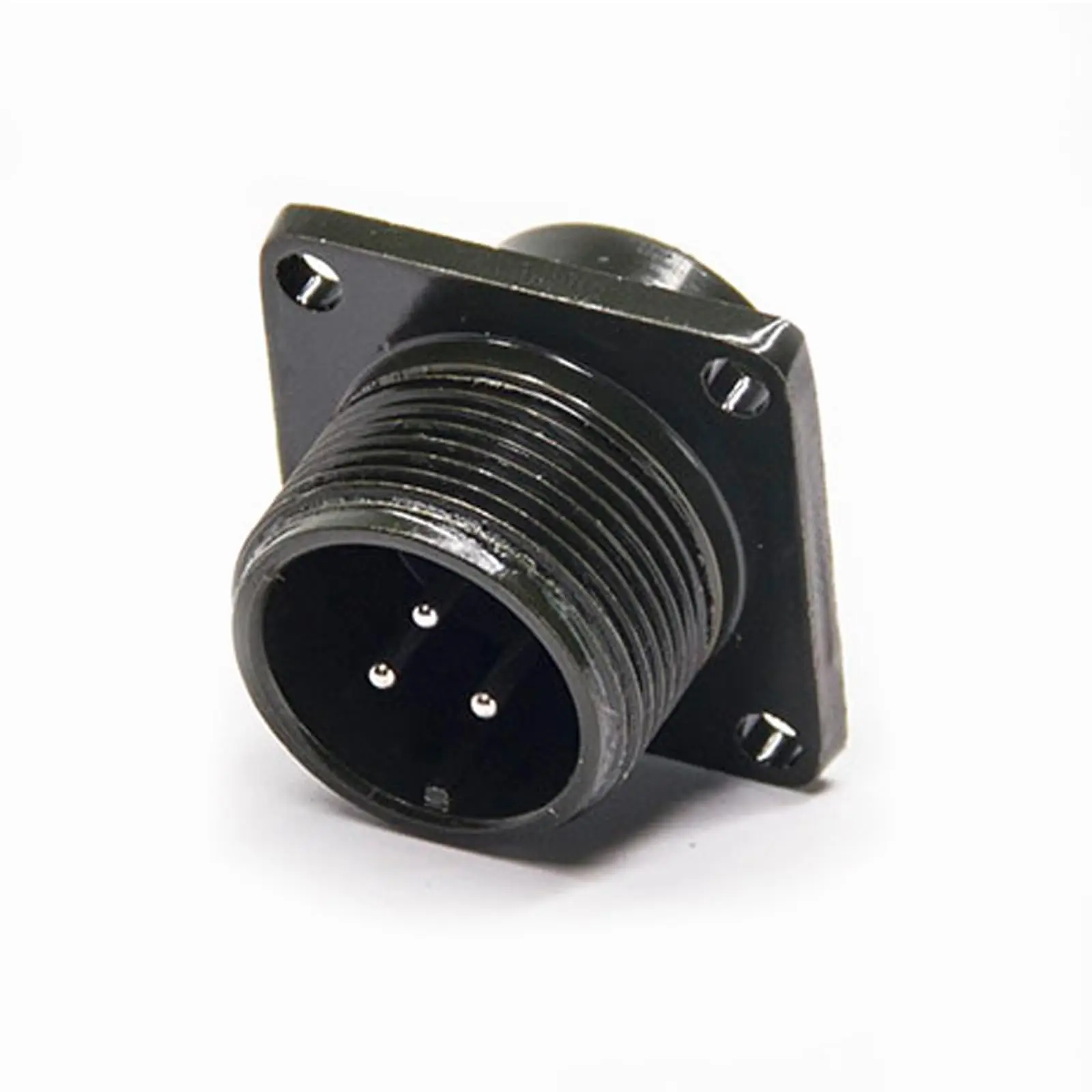 3 Pin MIL-5015 Circular Connector MS3102A14S-1P Silver Plated Straight Threaded Panel Mount Solder Cup Female Panel Receptacle