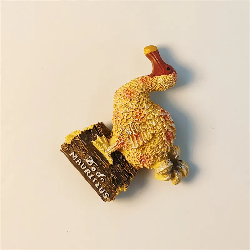 Mauritius Creative Dodo Bird Tourist Souvenirs, 3D Painted Home Collection, Magnetic Fridge Magnets, Resin Material