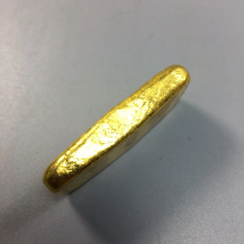 Early Brass Solid Casting Gold Bar Large Qing Gold Ingot Age Random Gold Ingot Antique Antique Collection Wholesale