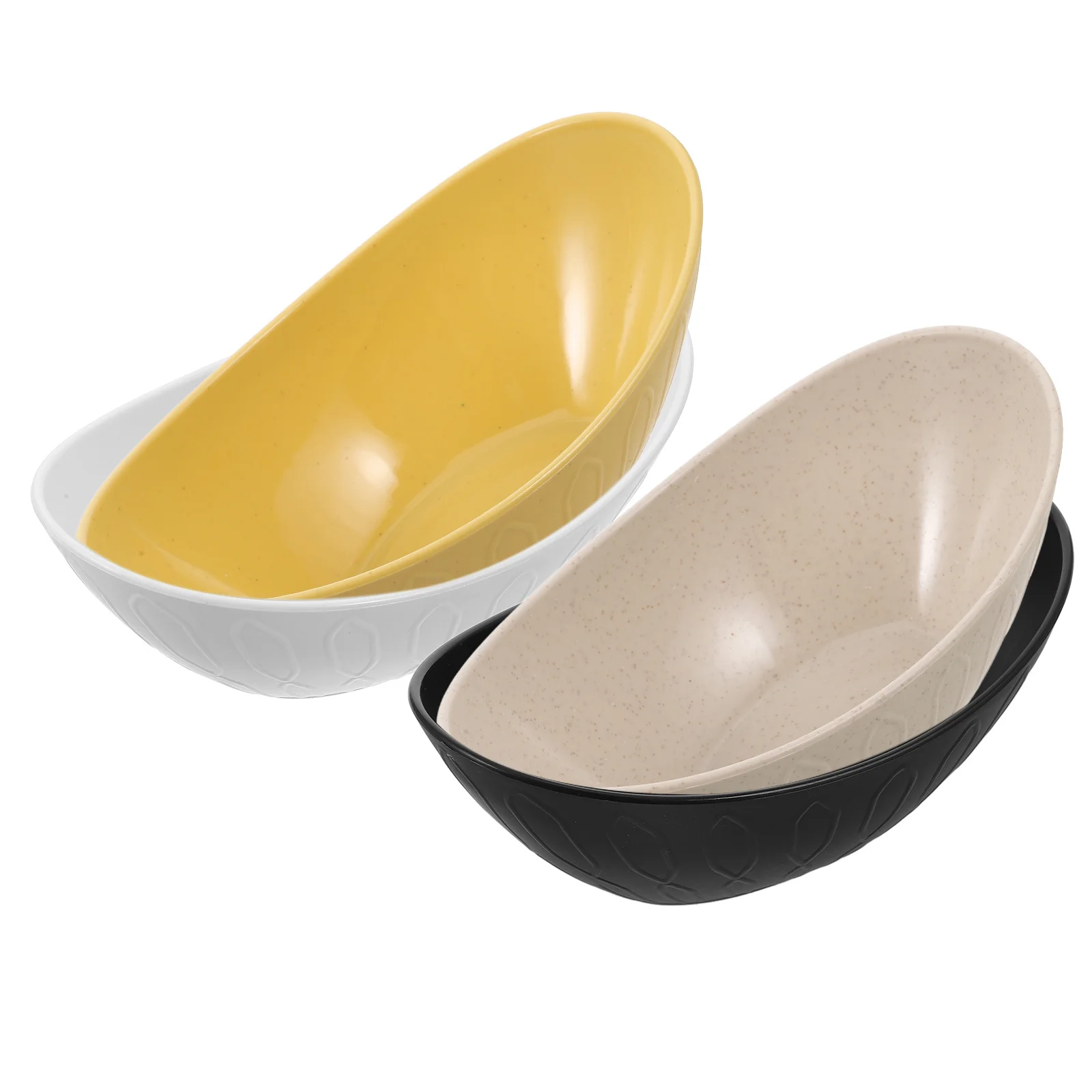 

4 Pcs Ingot-shaped Bowl Serving Soup Bowl Salad Bowl Desserts Storage Bowl Reusable Food Bowl Table Decorative Bowl Japanese Hou