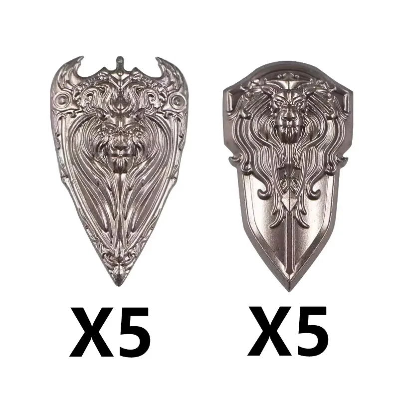 Medieval MOC Waffen Figure Accessories Building Blocks Soldiers Sword Shield Bow Arrow Trident Hammer Axe Spear Brick Kid Toy view 3