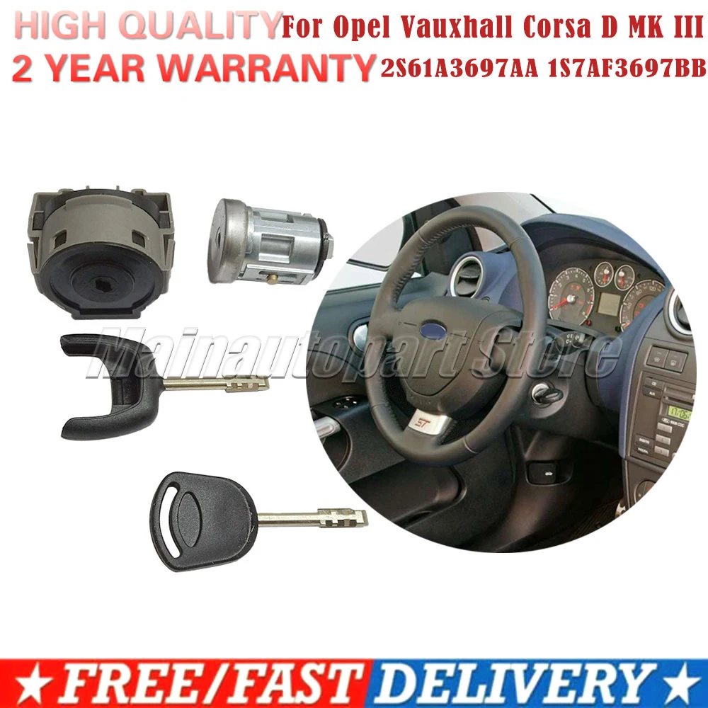 Auto Start Interruttore Di Blocco Di Accensione Con Chiave Per Ford Transit MK7 Fiesta MK5 Fusion 2006-2020 1S7A-F3697-BB 98AB11572BC 2S61-A3697-AA-image