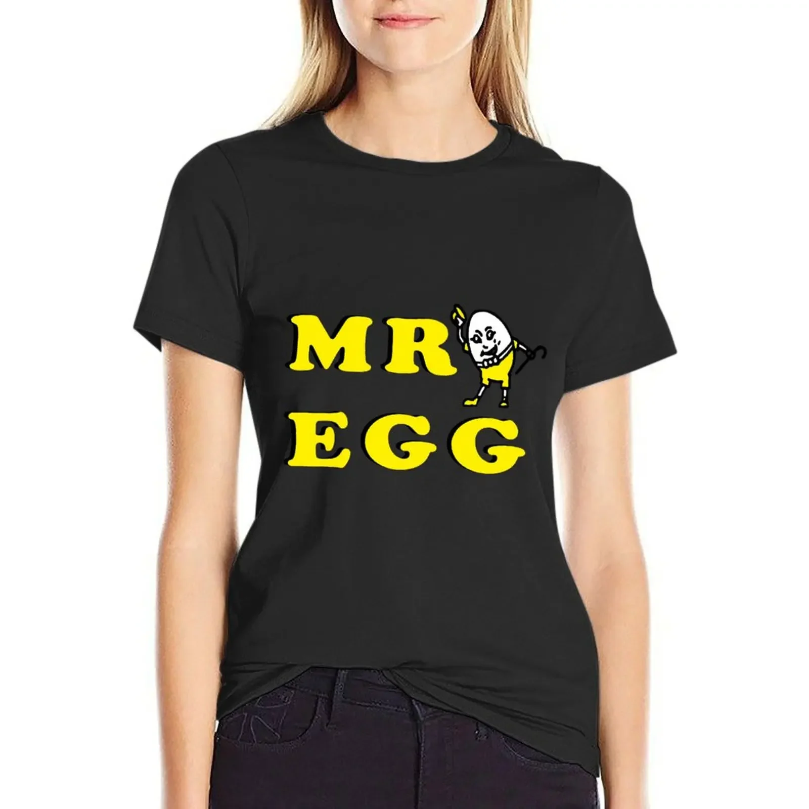 MR EGG, Funny Mr Egg, Love Mr Egg T-Shirt plus size tops tees funny t shirts for Women loose fit