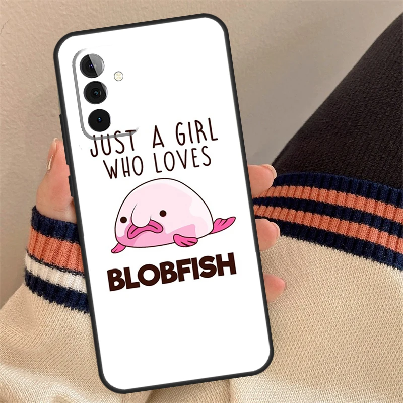 Cartoon Blobfish Capa For Samsung Galaxy A52 A42 A32 A22 A12 A53 A33 A23 A13 A51 A71 A14 A24 A34 A54 Case