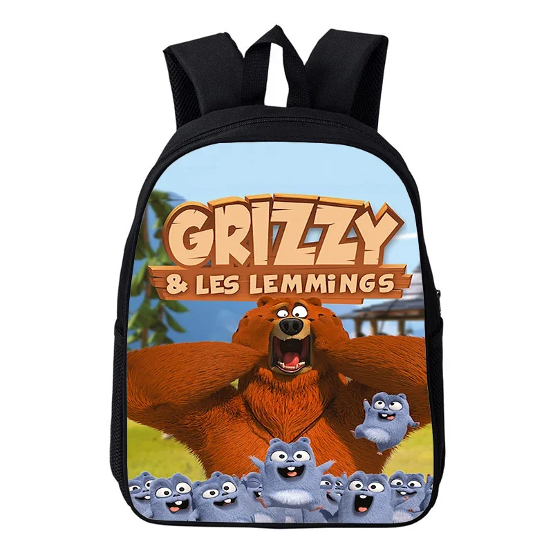 Grizzy And The Lemmings Cartoon Print Backpacks Kindergarten Schoolbag Girls Boys Small Daypacks Kids Backpack Toddler Bags Gift