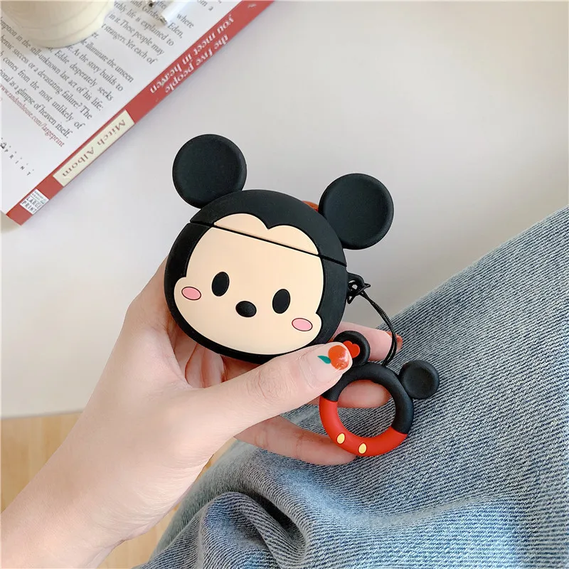 3D Cartoon Minnie Mickey Silicone Case for Lenovo HT38 Wireless Earphone Protective Cover for Airpods Pro 6 Earphone Accessories