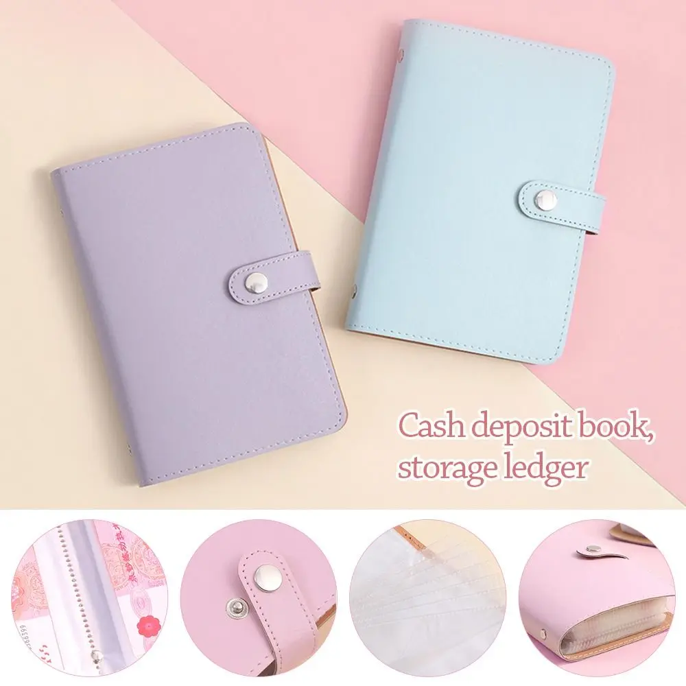 Save Money 100 Envelopes Money Saving Challeng PU Large Capacity Mini Binder Savings Challenge Waterproof Reusable Budget Binder