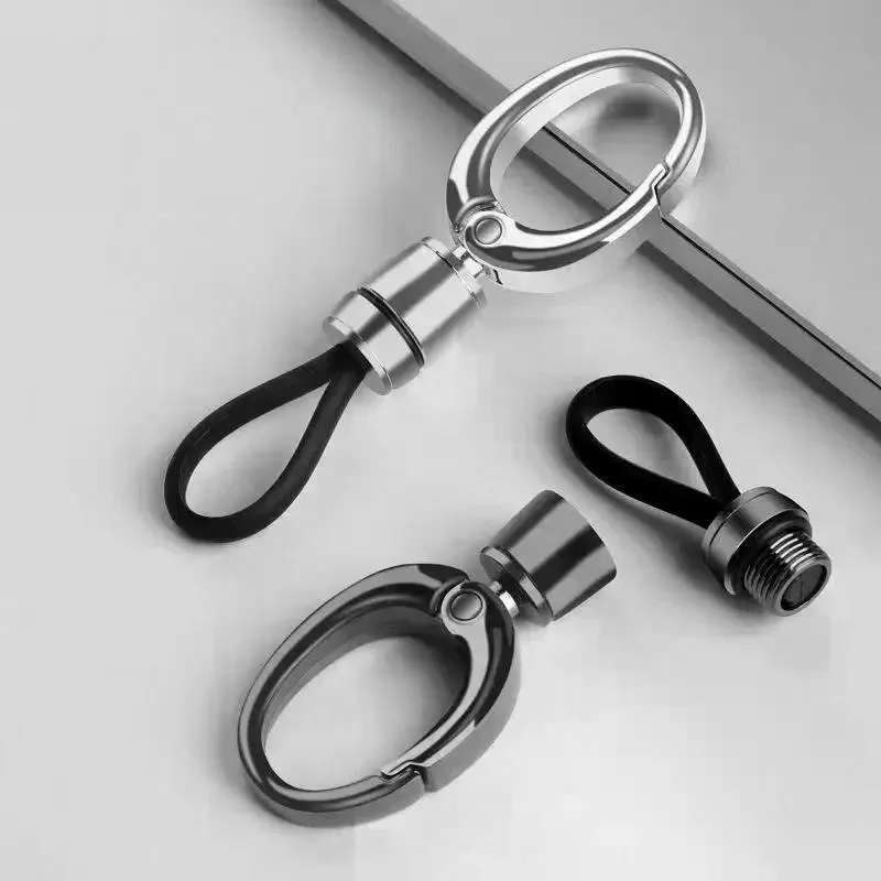 1Pcs Business Anti-lost Keyring Car Key Chain Pendant Metal Simple Keychain Men's Waist Hanging Buckle Ring Hangings Decoration