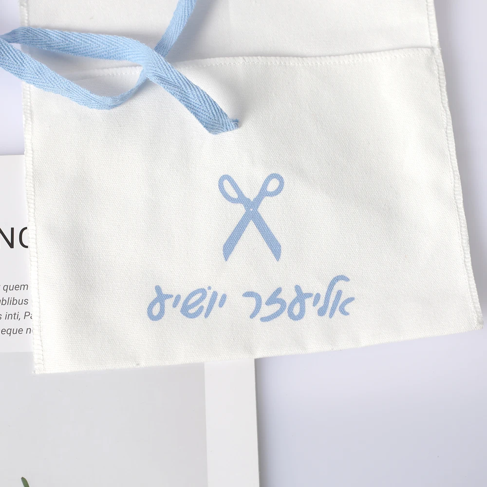 Logo personalizzato sacchetto di gioielli di lusso busta di cotone sacchetto di imballaggio regalo cosmetico con fiocco sacchetti regalo di nozze di