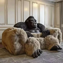 Luxury Giant Gorilla Animal Designer Cartoon Shaped Sofa Villa House Sofa Cushion for Kids Room Living Room