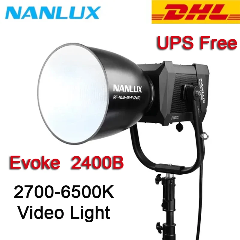 Nanlite Nanlux Evoke 2400B 2700-6500K Bi-Color LED Video Light Monolight CCT Onboard DMX Bluetooth App Control For Studio Film