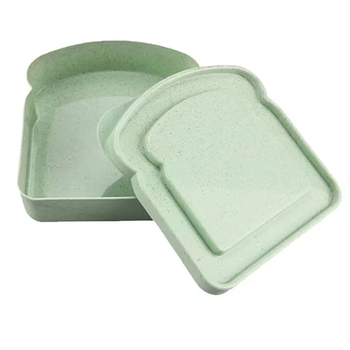 H-W Portable Plastic Lunch Box - Portable Sandwich Holder, Sealable Bread Loaf Container, Eco-Friendly Bakery Box