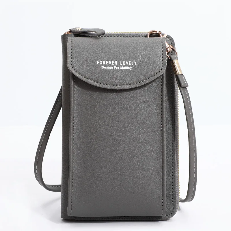 Large-Capacity Multifunctional Solid Color Fashion Minimalist Single-Shoulder Small Bag Crossbody Phone Bag For Women