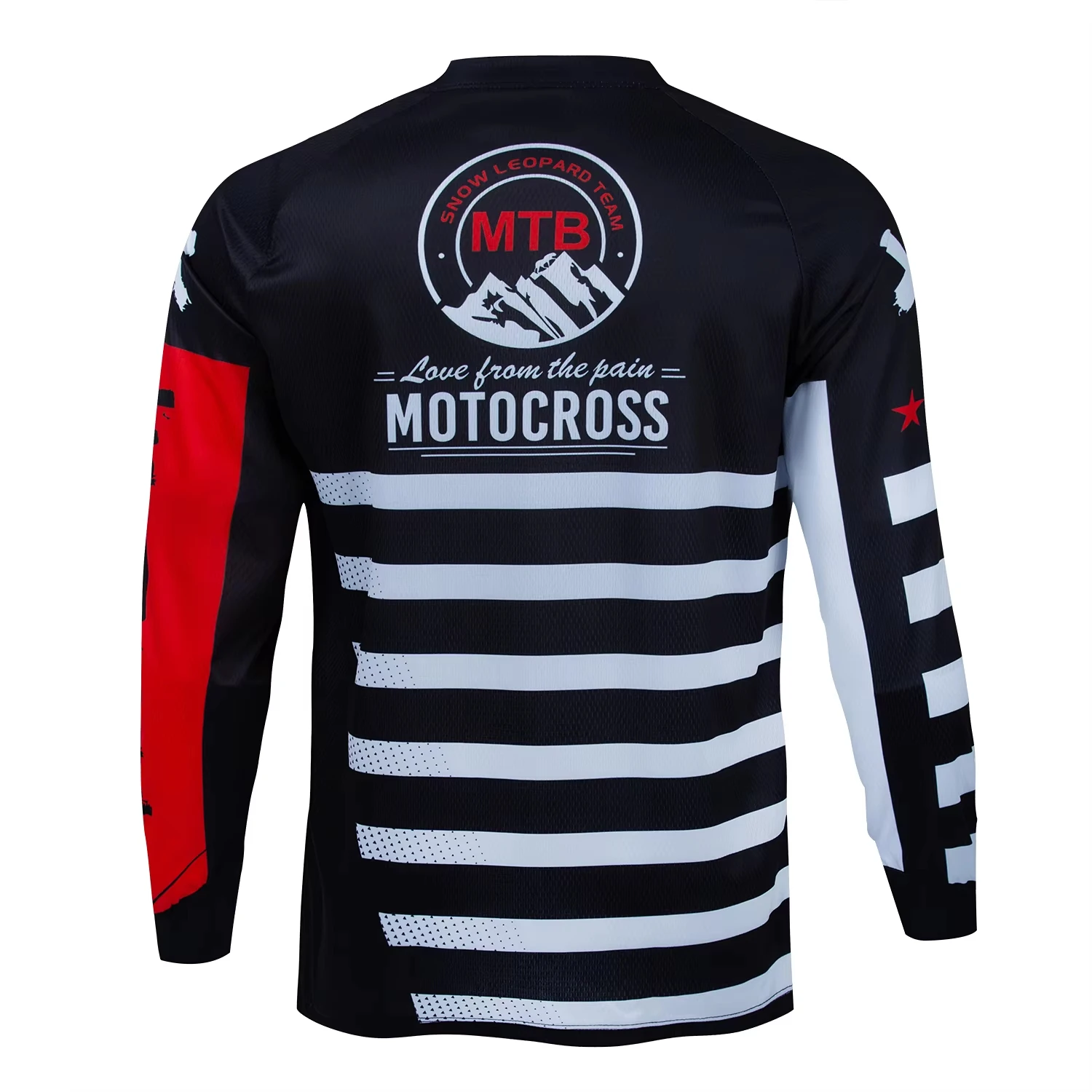 MTB Motocross Gestreiftes Grafik-Langarmtrikot, Familien-Partnerlook, Offroad-Renn-Outdoor-Freizeitkleidung, Stylisches Bedrucktes Oberteil – Detail 4