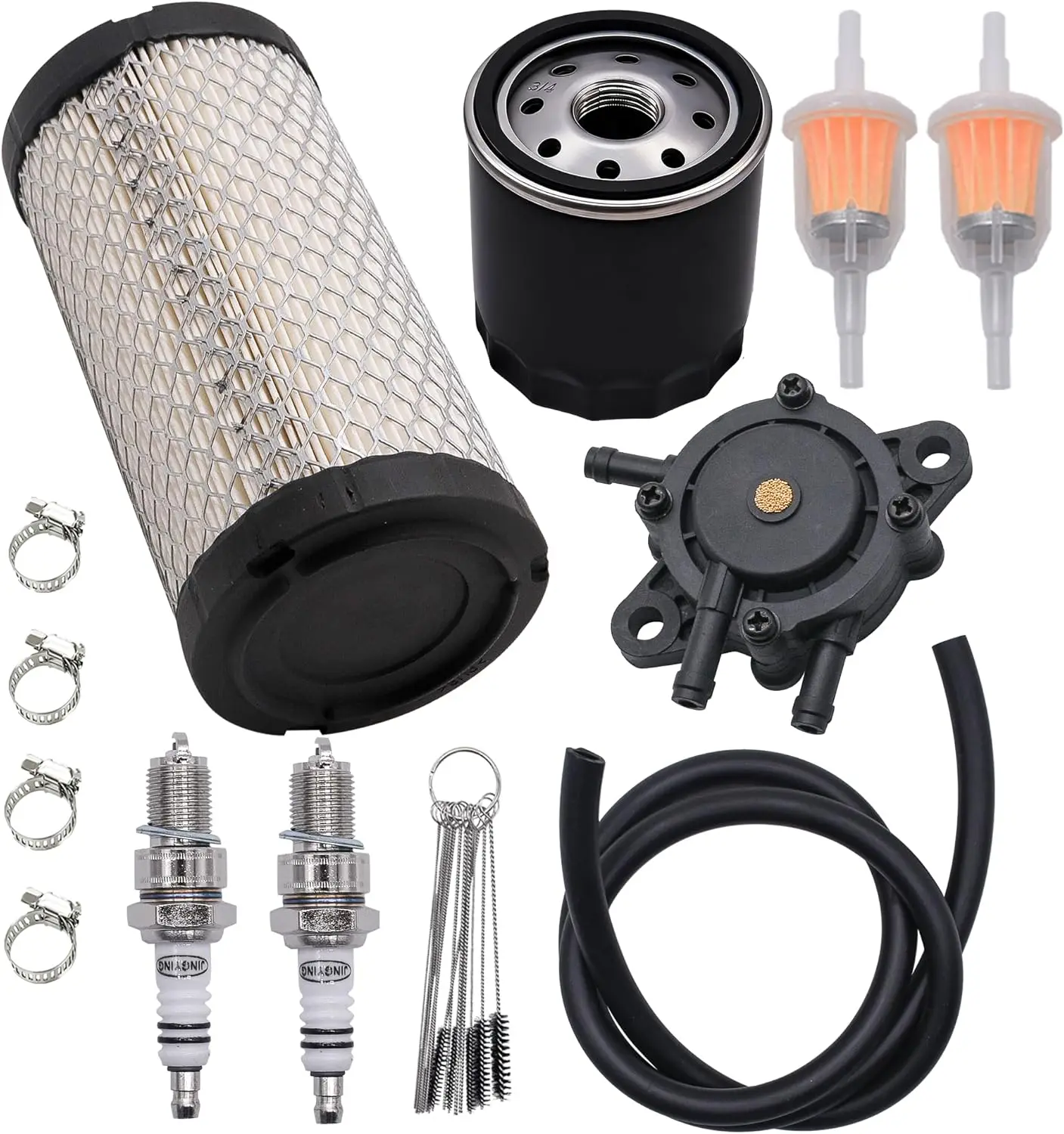 Golf Cart Tune Up Kit Fit for EZGO TXT RXV 2008 up Gas Carts，also for 4-Cycle Kawasaki Motor，Replace#607454 Oil Filter 28463-G01