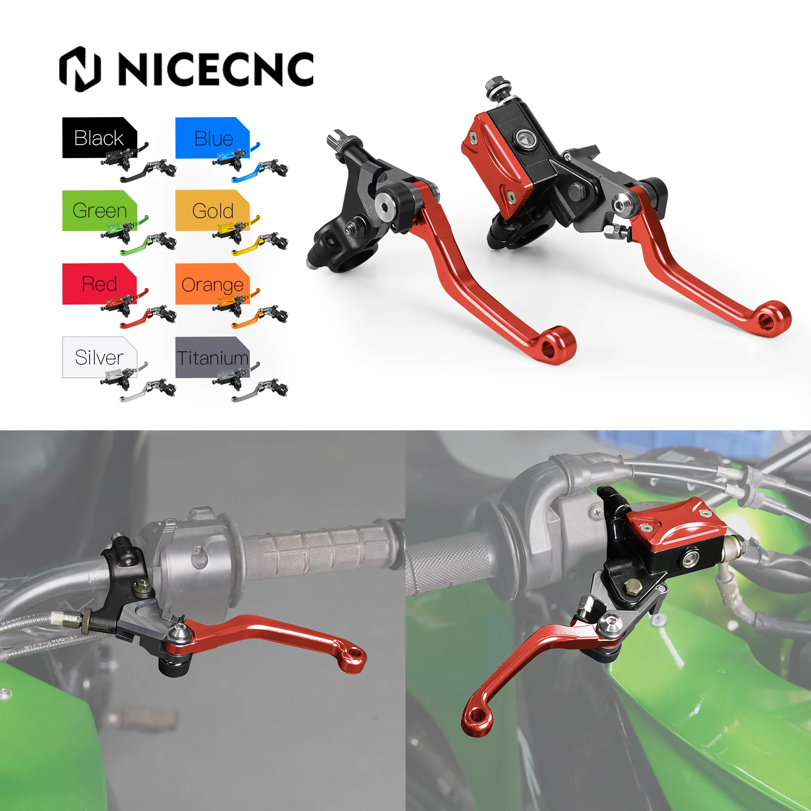 

NICECNC For Honda CR CRF 80 85 125 250 450 R X Motorcycle Hydraulic Brake Lever Cable Clutch Lever Brake Fluid Reservoir Cap Kit