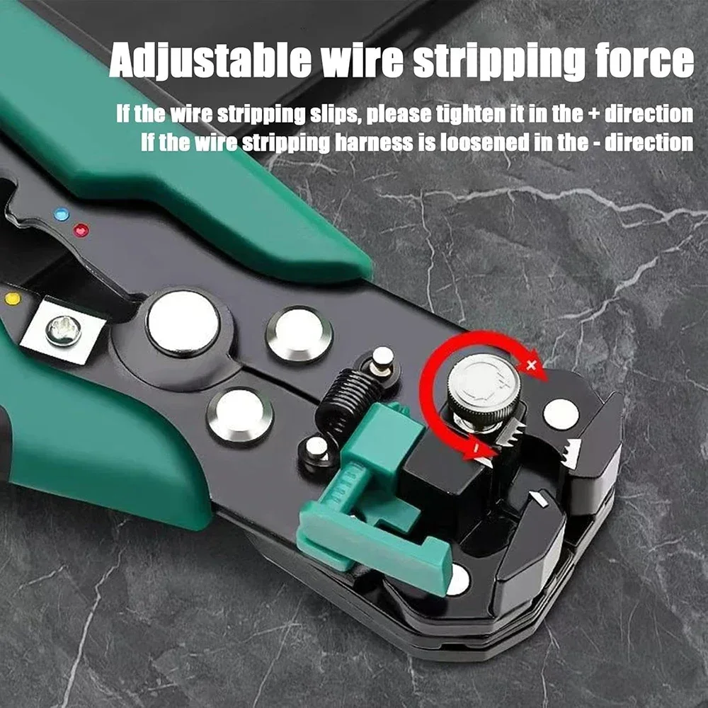 Crimper-Zange, Drahtabisolierwerkzeug, Multitool-Zange, Automatischer 5-in-1-Abisolierer, Schneid- und Crimpzange für Kabel, Elektriker-Reparaturwerkzeug – Detail 6