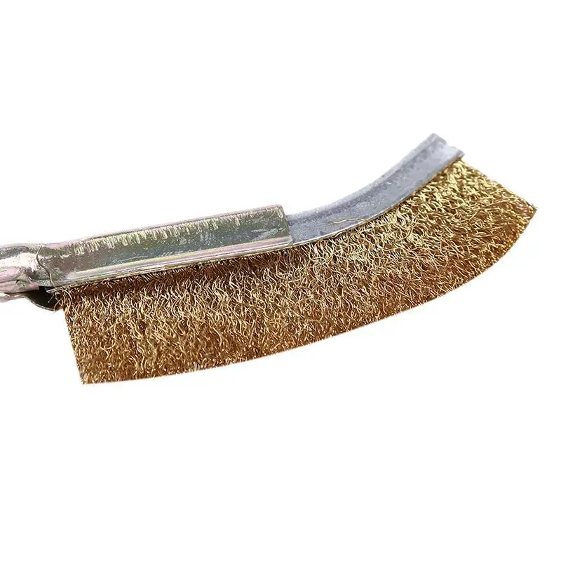 Curved / Straight Steel Soft Bonsai Brush Garden Cleaning Tool Hand Tools Safe and Eco-friendly Rust Removal Brushes