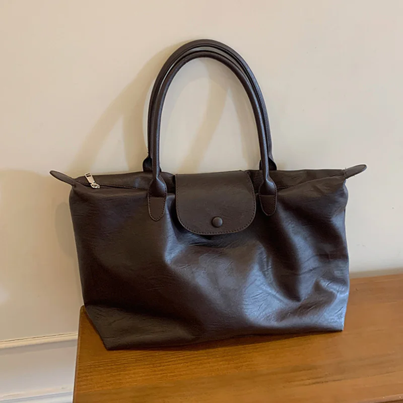 

Large Capacity Tote Bag Black Hand-held Short Distance Travel Bag Portable Luggage Bag Business Trips Women's Shoulder Bag