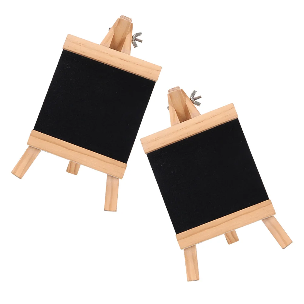 

2Pcs Decorative Message Board Multi-Function Chalkboard Sign High-Class Wood