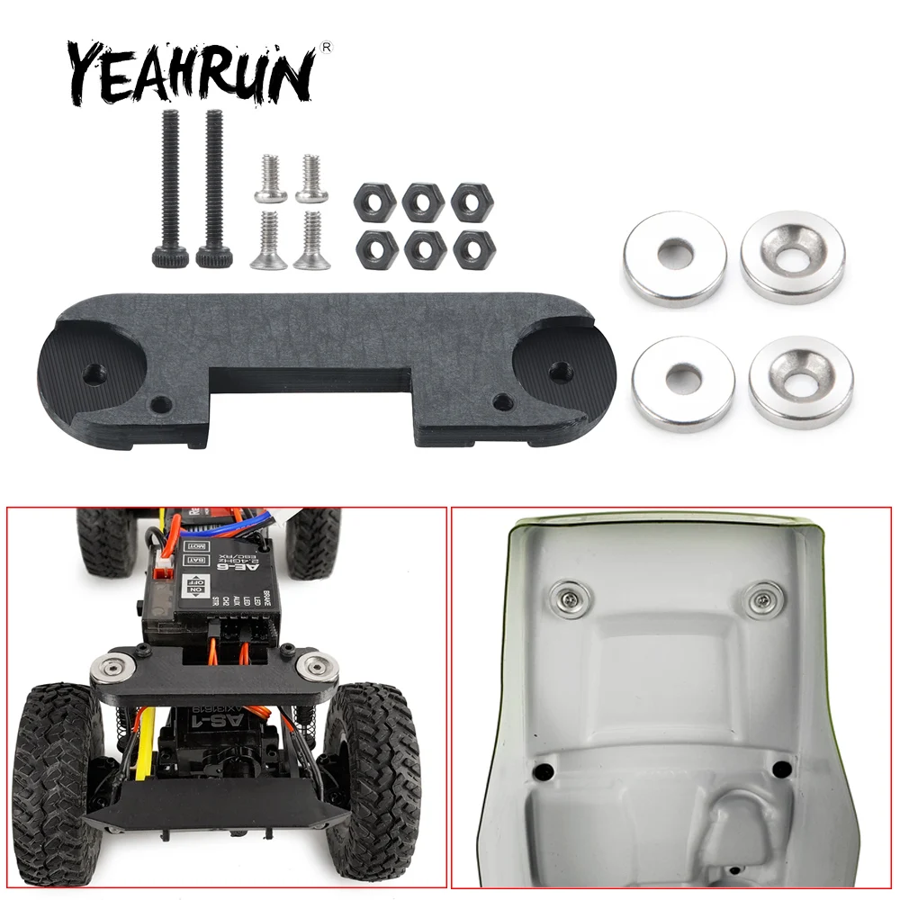 YEAHRUN Invisible Car Body Shell Column Post Mount for Axial SCX24 Deadbolt C10 Wrangler Gladiator Bronco 1/24 RC Car Parts