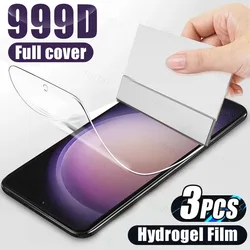 3PCS Full Cover Hydrogel Film For Nokia C12 Pro Plus C32 C22 G22 G42 G400 C300 C200 C100 C110 G11 G21 XR21 Screen Protector