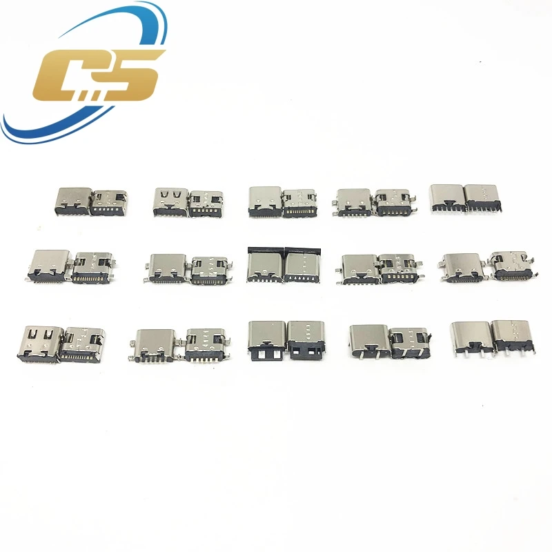 150 Piezas/Caja 15 Modelos Conectores de Carga Tipo-C Mezcla 6Pin y 16Pin para Reparación de Teléfonos y Productos Digitales 4