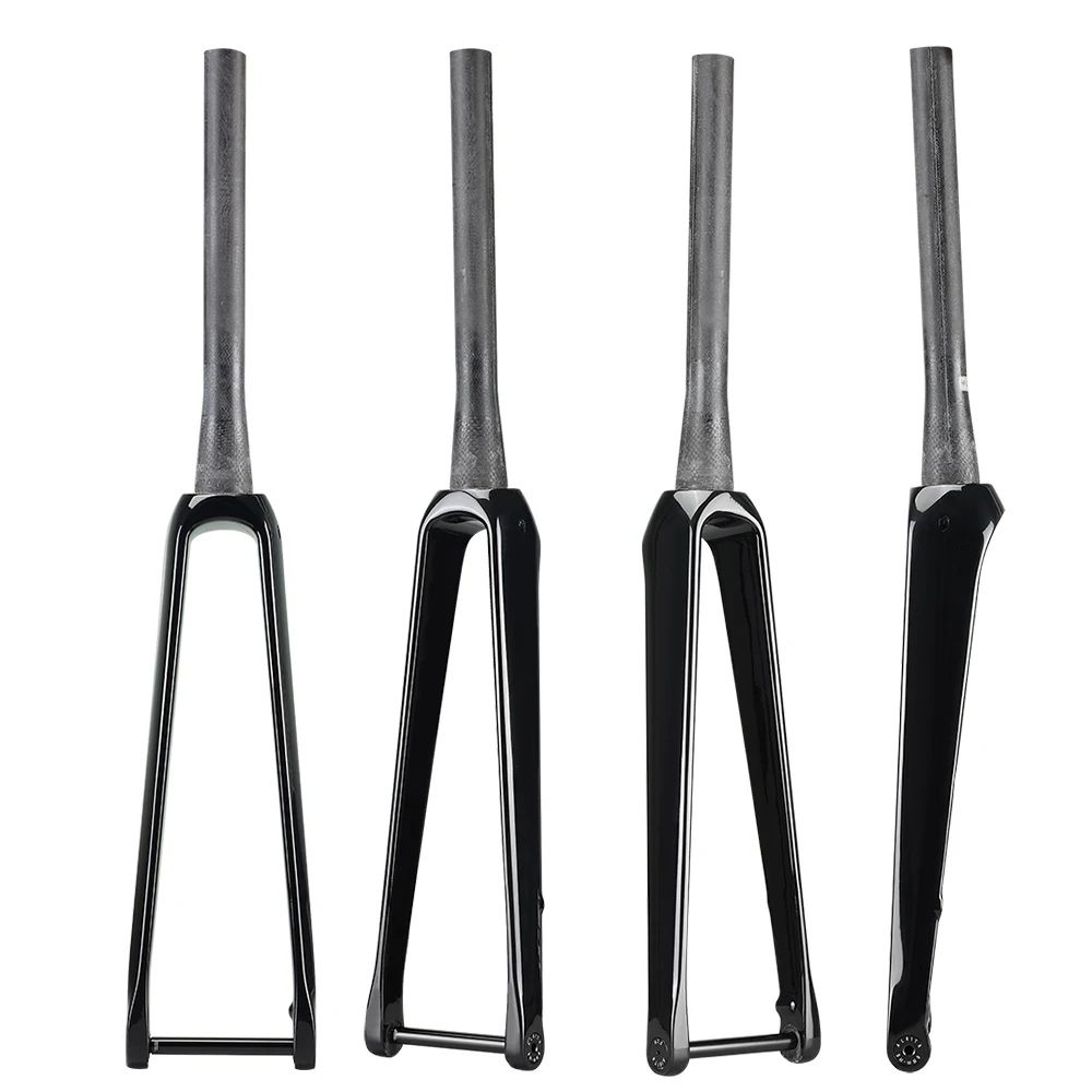 

700C Carbon Road Disc Fork Tapered Carbon Road Fork,thru Axle 100*12mm Carbon Front Fork