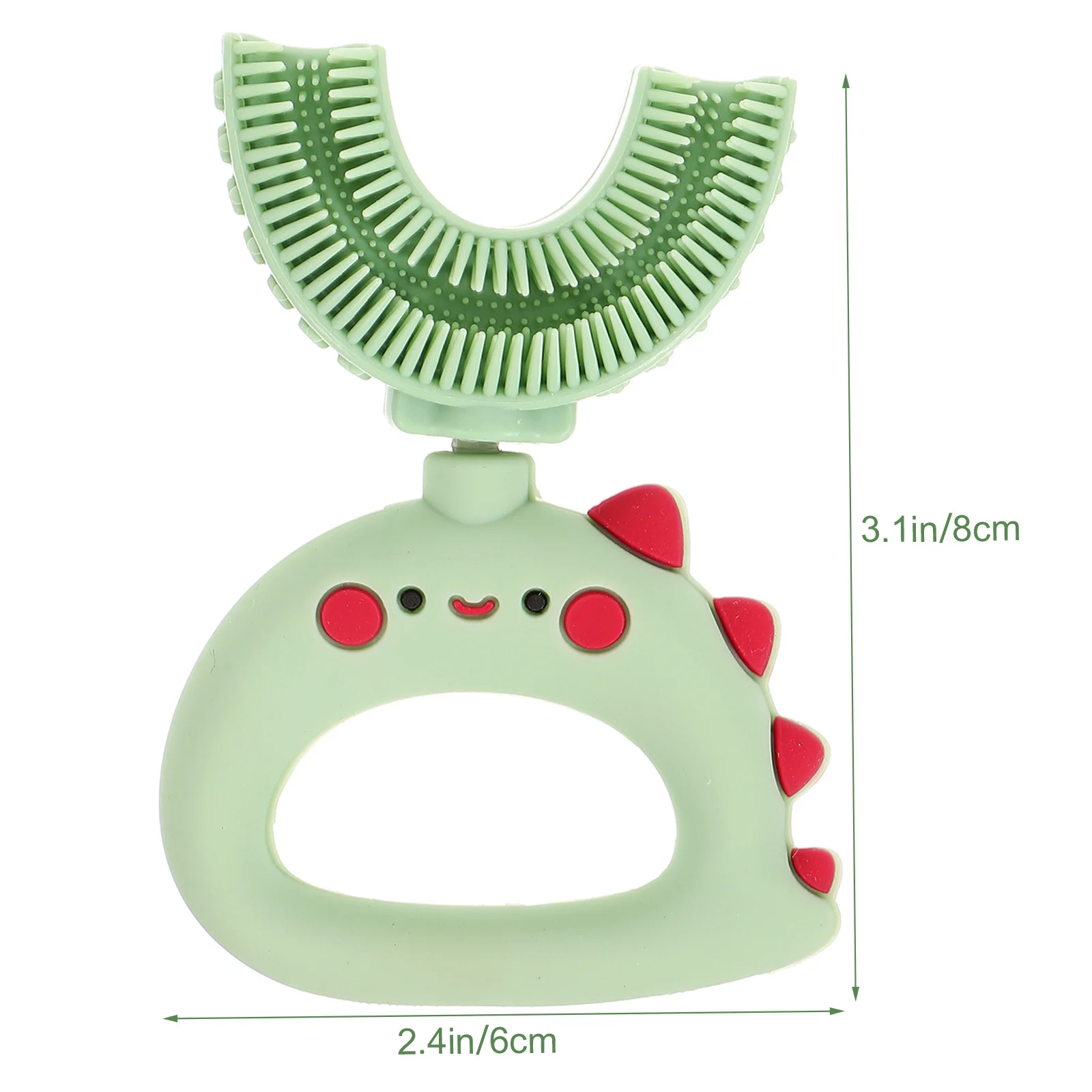 2 قطعة فرشاة أسنان سيليكون للأطفال للأطفال مقبض مريح تنظيف فعال بين الأسنان يمنع التسوس المحمولة #2