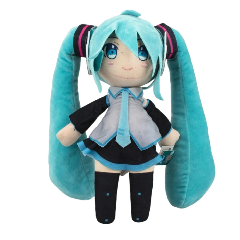 Entzückende Hatsune Miku Plüsch-Flauschige Anime-Stoffpuppe mit charakteristischen Zöpfen, kuschelige Figur zum Sammlern und als Geschenk – Detail 6