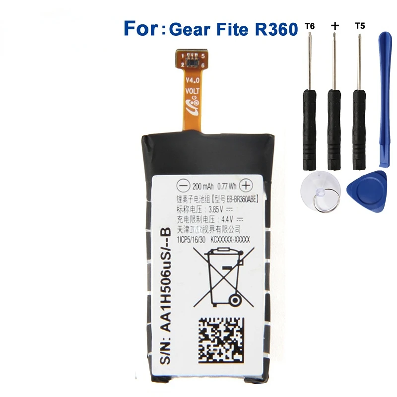 Replacement Replacement Battery EB-BR360ABE For Samsung Gear Fit2 Fit 2 R360 SM-R360 Rechargeable Battery 200mAh