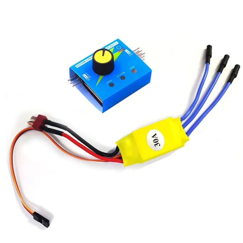 BEDW-For F450 Flight Compatible 30A Brushless Speed Controller Rc Esc+ Multi-Servo Tester 3Ch 4.8-6V Ccpm Main Inspector
