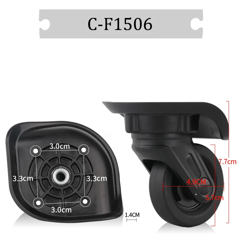 For LOJEL C-F1506 Universal Wheel Replacement Suitcase Rotating Silent Smooth Convenient Shock Absorbing Accessories Wheels