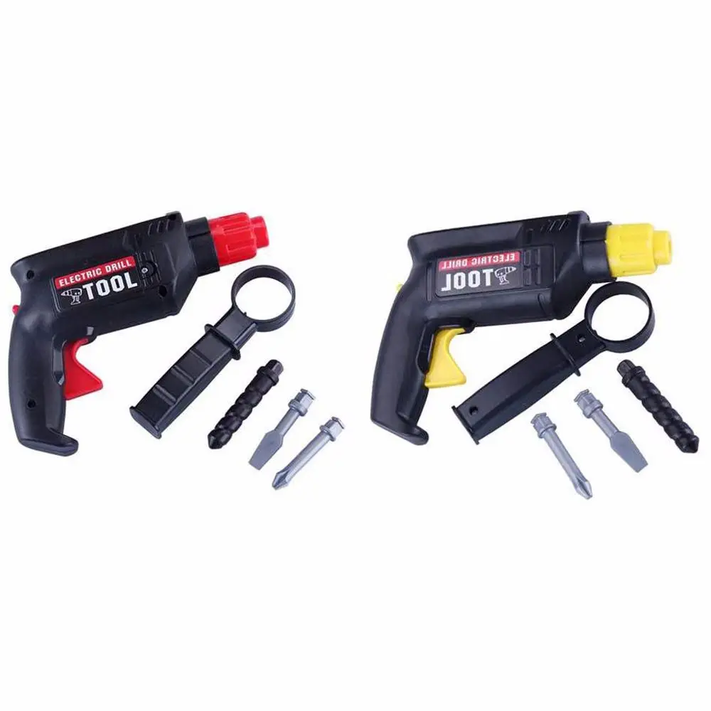 Play Model Toy Role Play Simulation Repair Tool Children Toolbox Set Drill Screwdriver Repair Kit Simulated Electric Drill