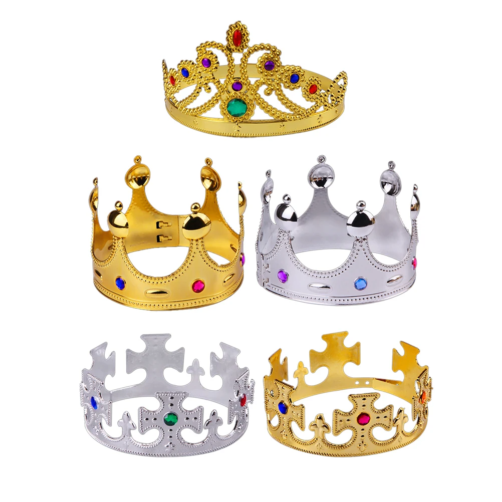 

5 Pcs Halloween Crown Props Princess Monarch Party King Prom Medieval