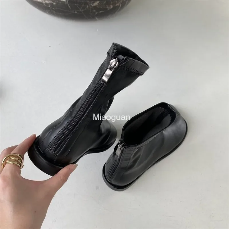 Woman Elastic Boots Fashion Ladies Thick Bottom Ankle Luxury Designer Female Boots 2024 New Autumn Winter Women\'s Chelsea Boots