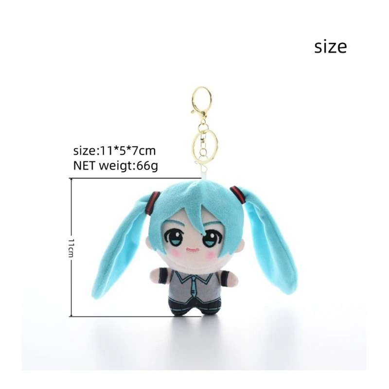Hatsune Miku Chokkorisan Plush Keychain Series In Stock Anime Bag Accessory For Fans Rin Len Luka Meiko Kaito