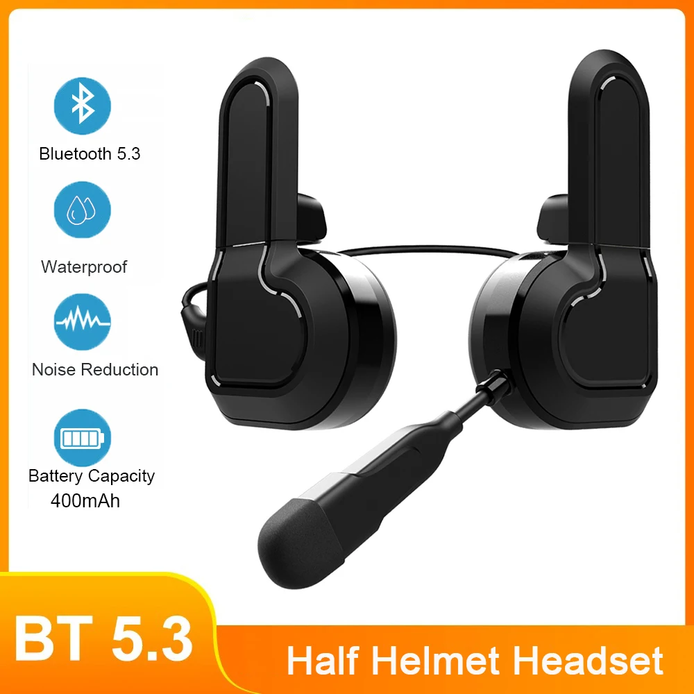 

X2-C Motorcycle Bluetooth 5.3 Helmet Headset IPX6 400mAh Hands-Free Call Music Player Voice Control Waterproof Headphone