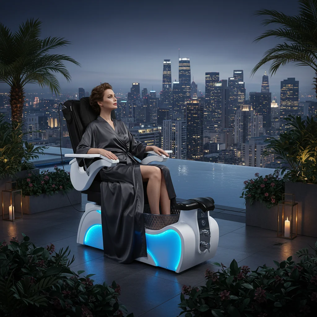 Electric Masaje Pedicure Chair for Nail Salon With Plumbing Modern Professional Luxury Throne Foot Spa Massage Manicure
