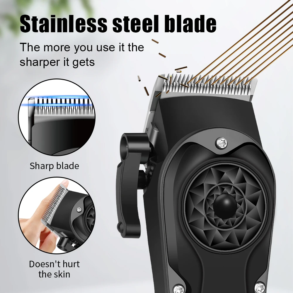 

Adjustable Professional Hair Clipper Barber Hair Trimmer For Men Electric Powerful Hair Cutting Machine Rechargeable Haircut Kit