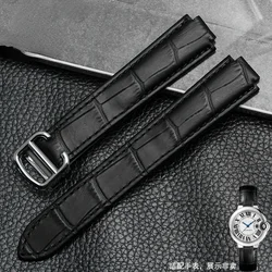 Genuine Leather Watch Strap for Cartier Blue Balloon Series Vintage Men's Women's Soft Comfortable Watch Band Accessories