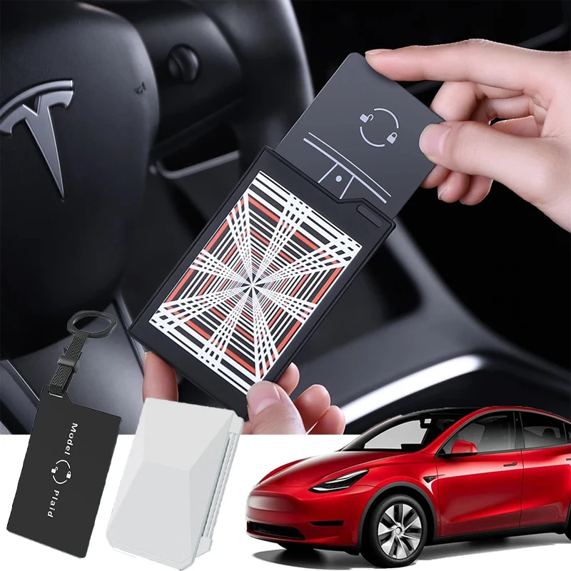 Tesla Model 3 Y S X PLAID Light Speed용 자동차 실리콘 키 카드 홀더 라벨 키 카드 보호 케이스 새 자동차 액세서리