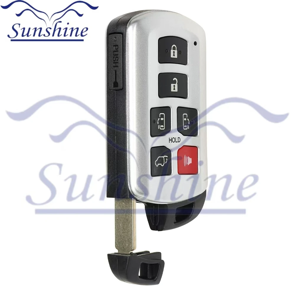 Sunshine car key HYQ14ADR 6 Button Smart Remote Key 314.3MHz ID74 Chip For Toyota Sienna 2011 2012 2013 2014 2015 2016 2017 2018