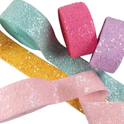 (5 yards/lot) 3 inch 75mm sequin velvet ribbon for bows diy craft decoration accessories