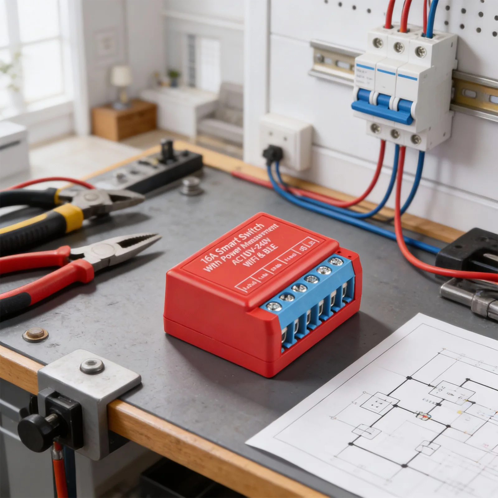module-d'interrupteur-wifi-intelligent-avec-telecommande-pour-la-mesure-de-la-consommation-d'energie-et-la-surveillance-des-disjoncteurs-dans-les-systemes-domestiques